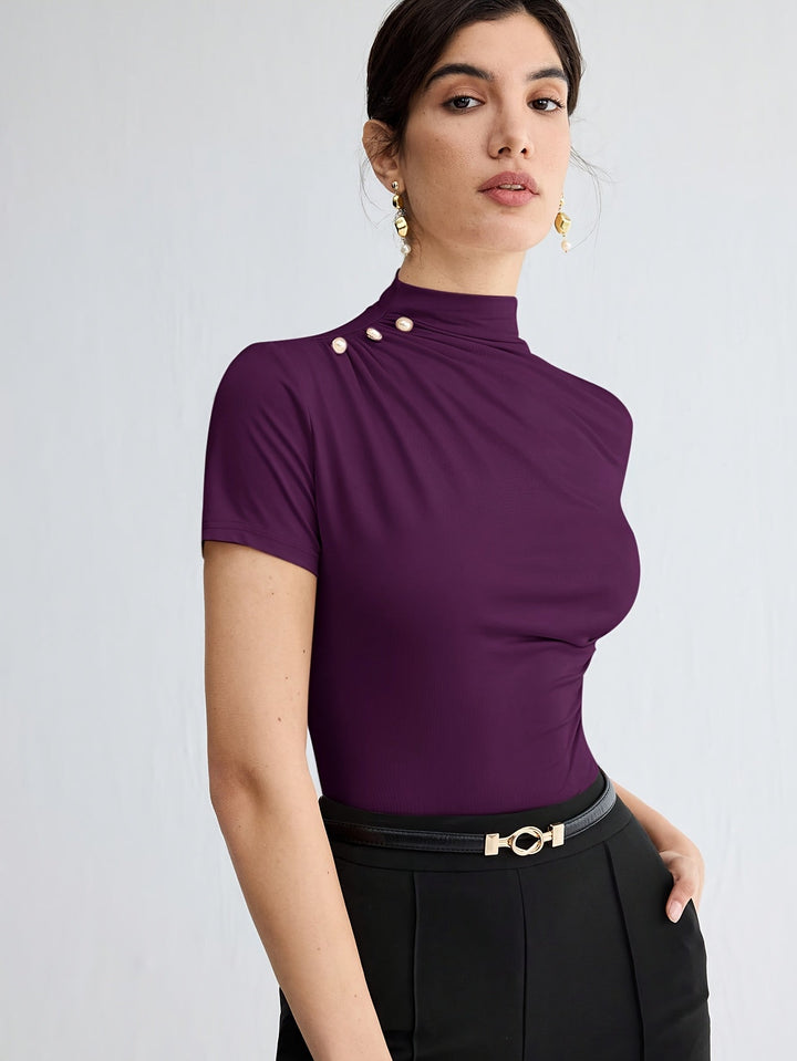 Marlowe | Refined Mock-Neck Top