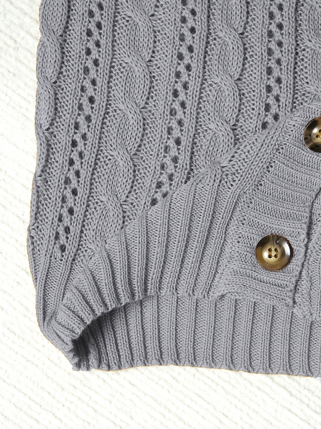 Maeve | Textured Cable-Knit Cardigan