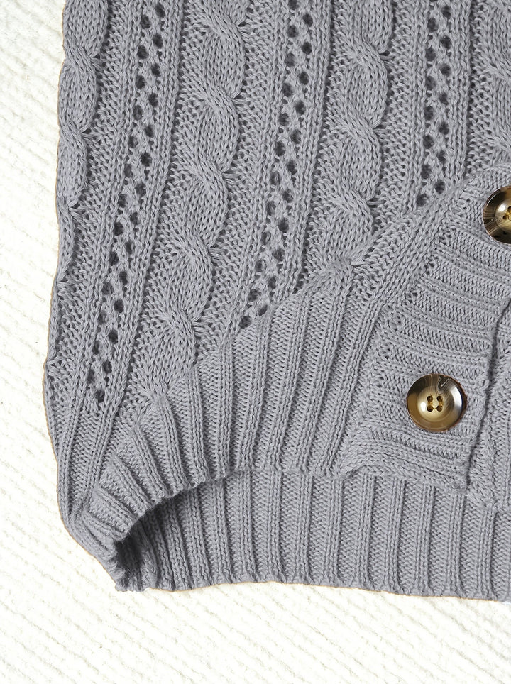 Maeve | Textured Cable-Knit Cardigan