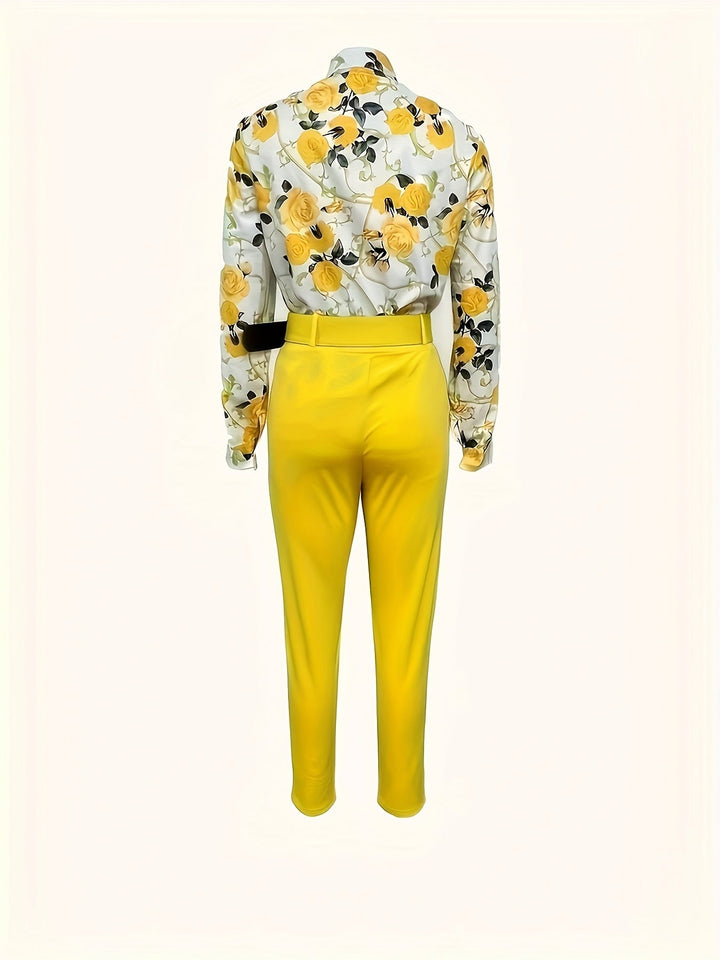 Cynthia | Elegant Floral Two-Piece Set