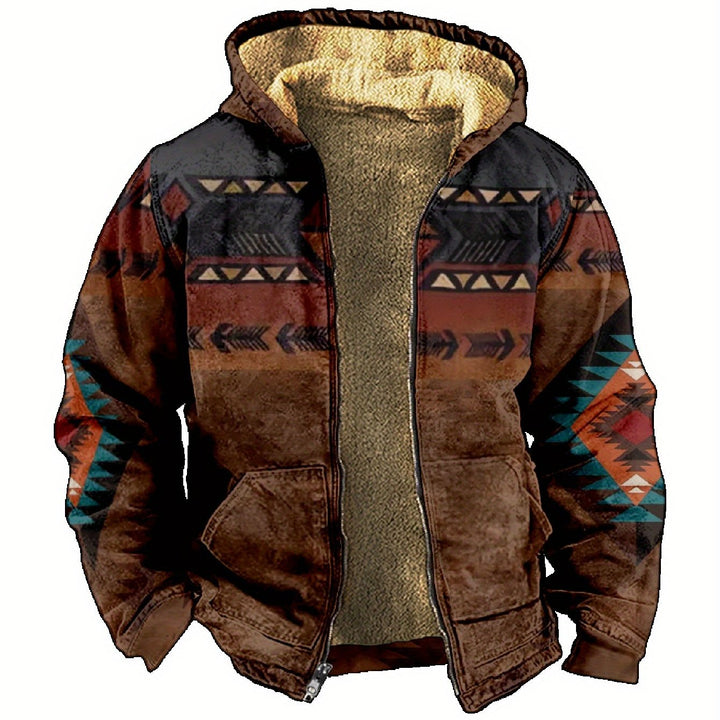 Boone | Southwestern Hooded Zip Jacket