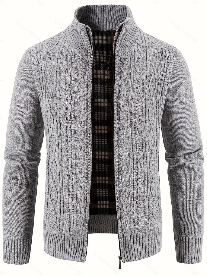 Warren | Textured Zip-Up Cardigan