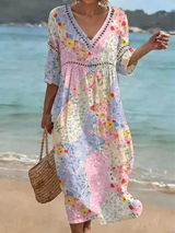 Arielle | Stylish Floral Patchwork Dress