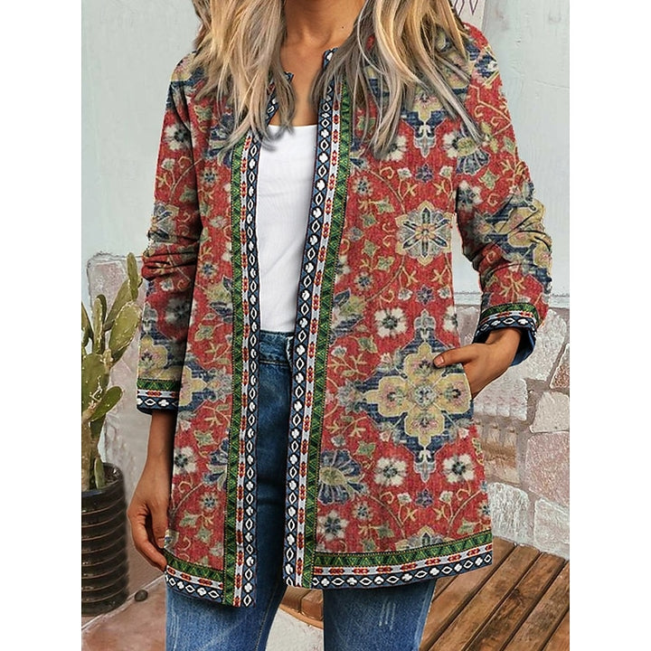 Marlys | Patterned Open-Front Jacket