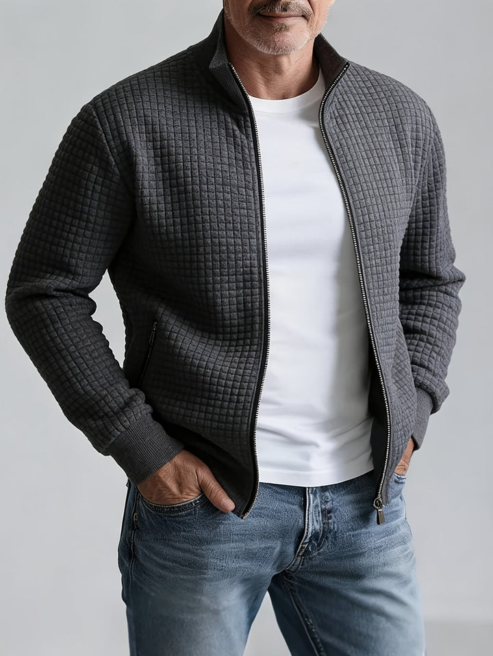 Sullivan | Textured Stand-Collar Zip Jacket