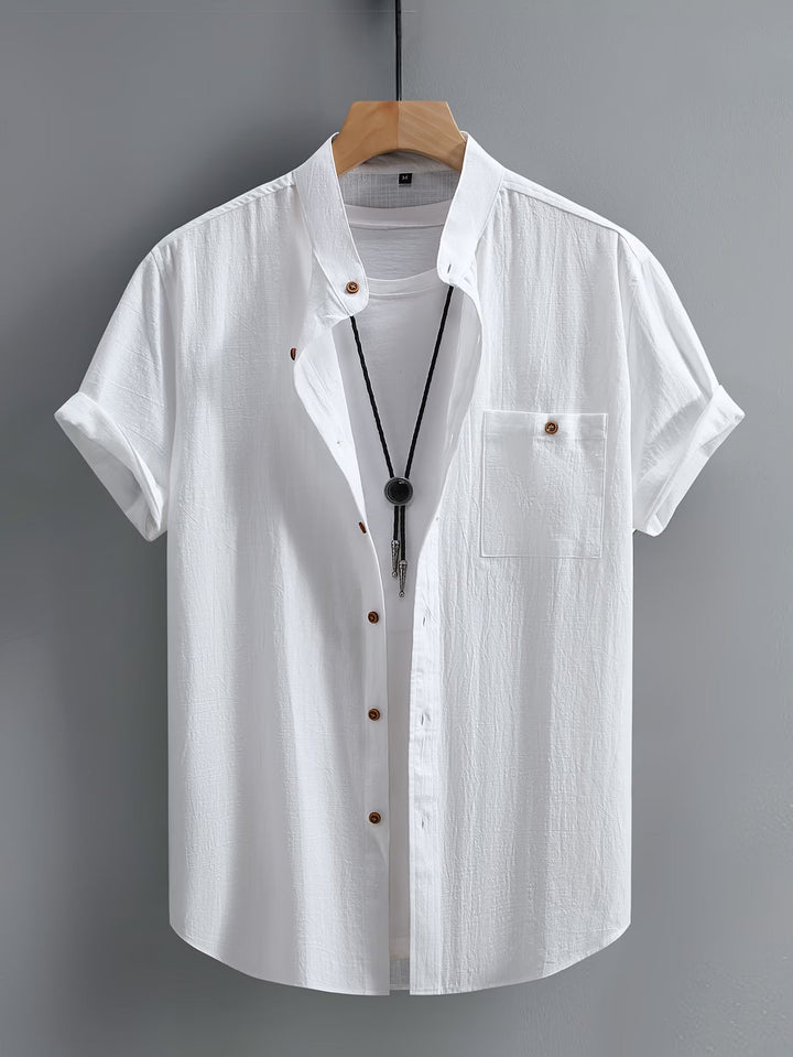 Stefan | Classic Button Short Sleeve Shirt