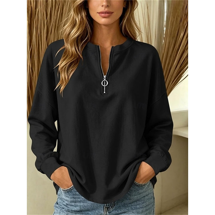 Gabrielle | Relaxed Quarter-Zip Top