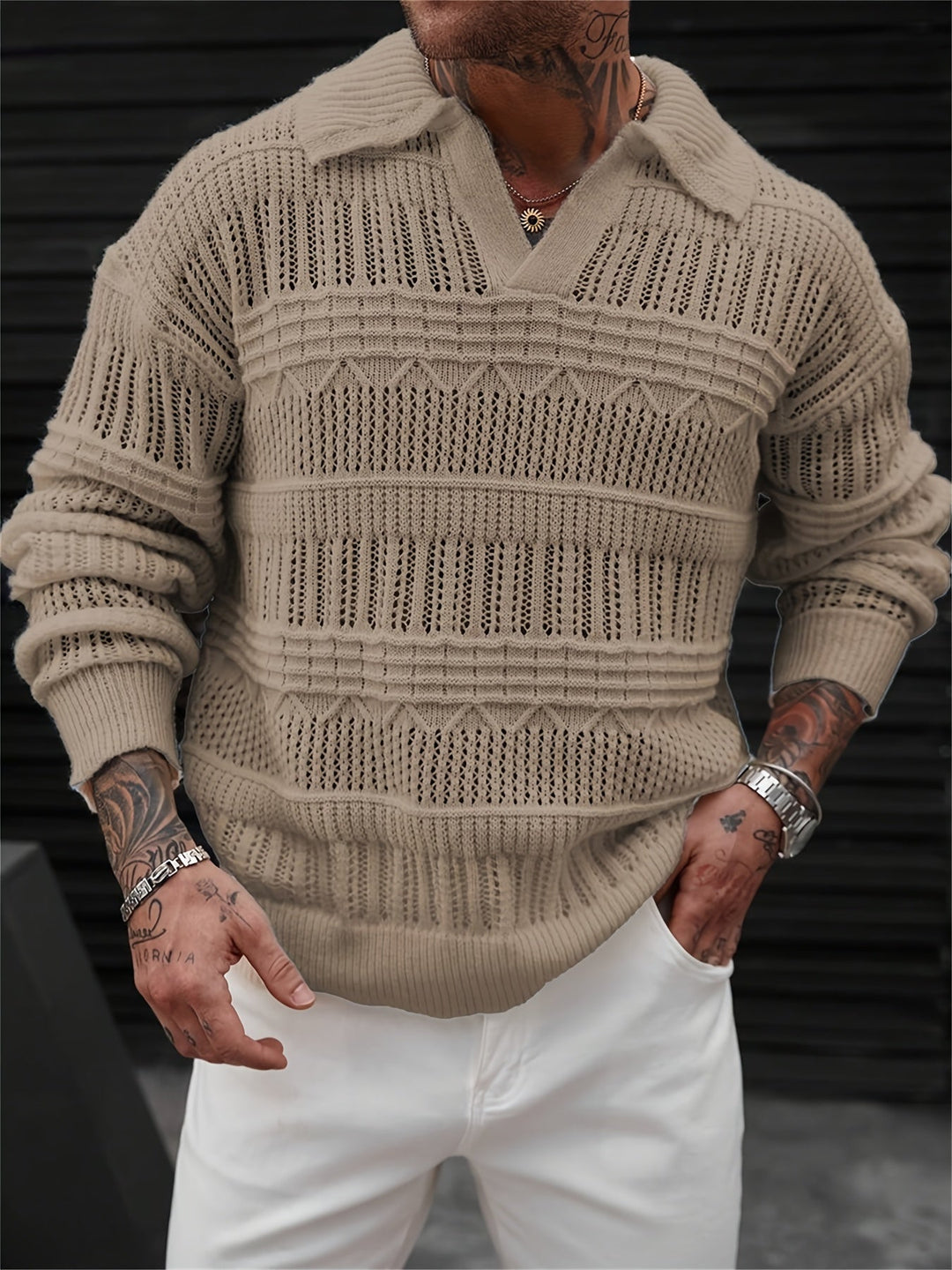 Sebastian | Textured Collared Sweater