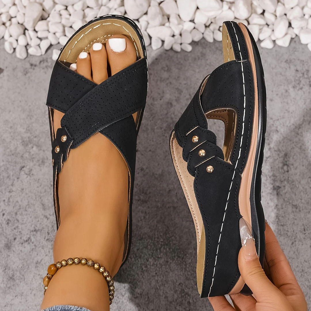 Clara | Comfort Cross-Strap Sandals
