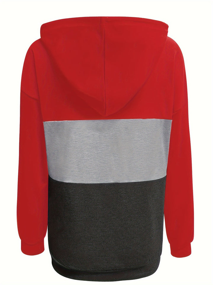Tamsin | Colour Block Drawstring Hoodie