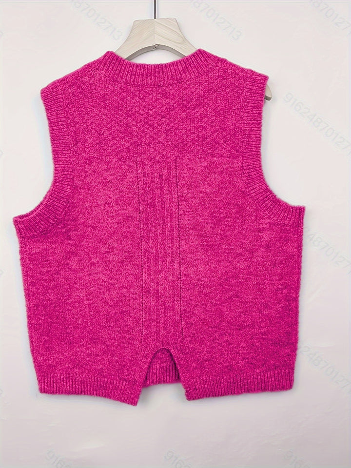 Tabitha | Cable-Knit Sleeveless Sweater Vest