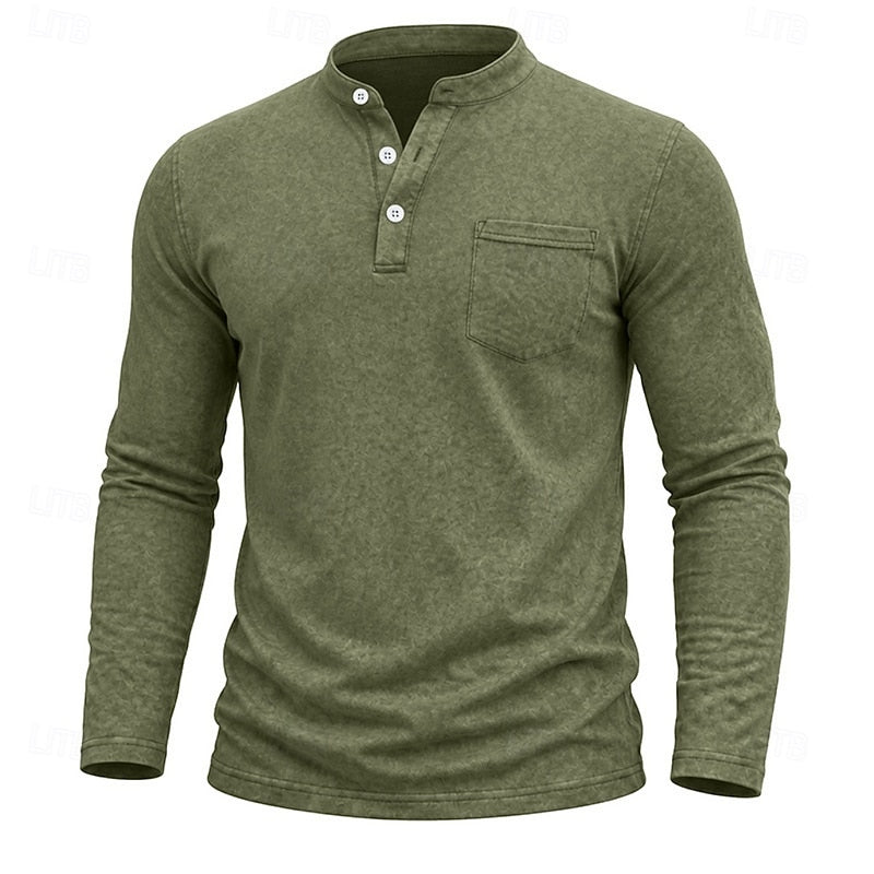 Russell | Long-Sleeve Henley Shirt