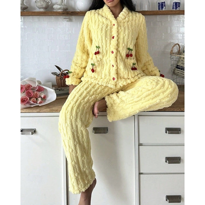 Annette | Cozy Cherry Two-Piece Set