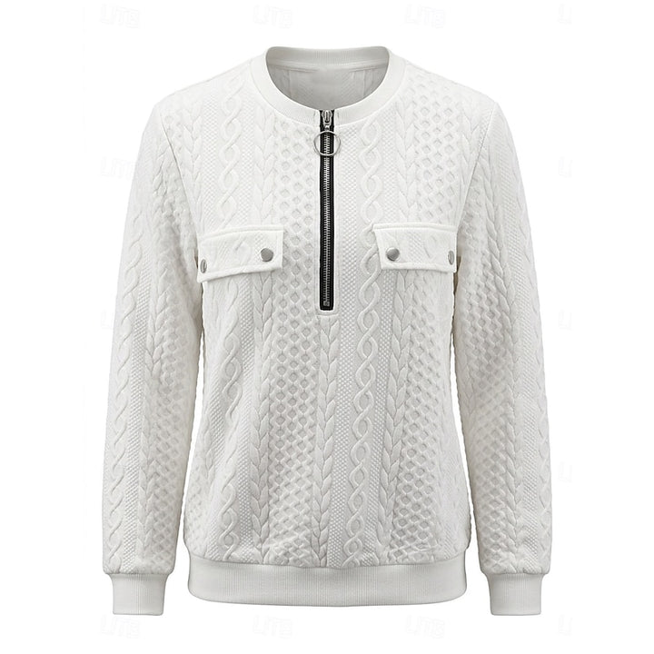 Felicity | Textured Quarter-Zip Pullover
