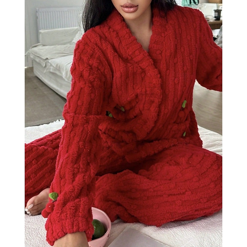 Annette | Cozy Cherry Two-Piece Set