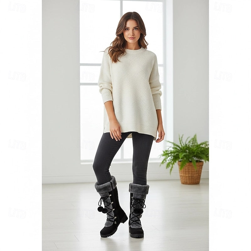 Verity | Cozy Lace-Up Winter Boots