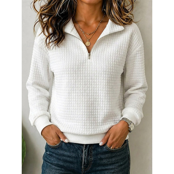 Maren | Quarter-Zip Textured Pullover