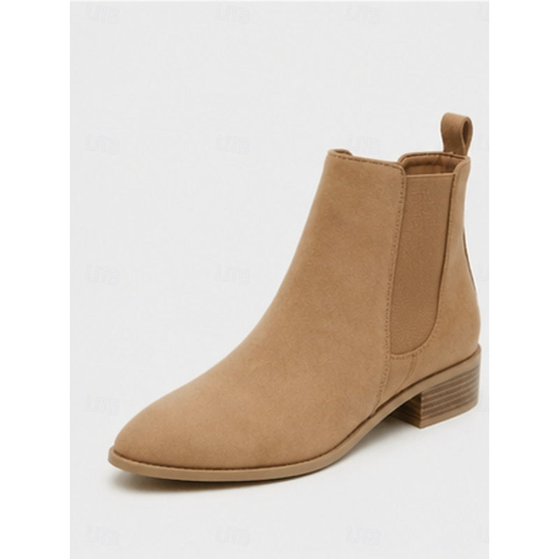 Faye | Pointed-Toe Block Heel Ankle Boots
