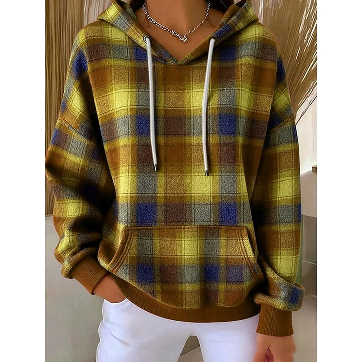 Marnie | Cozy Checked Pullover Hoodie