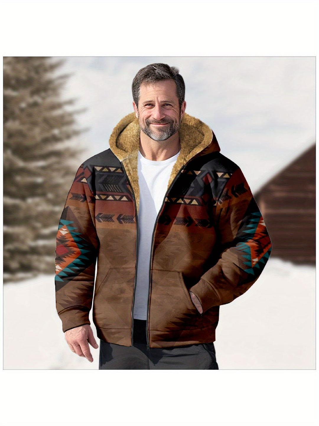 Boone | Southwestern Hooded Zip Jacket
