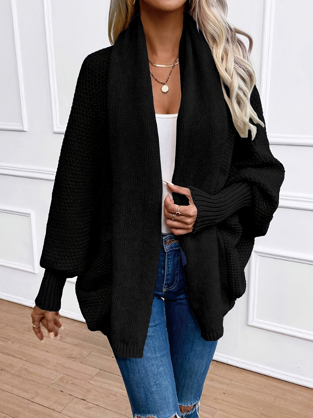 Rosalyn | Draped Shawl-Collar Cardigan