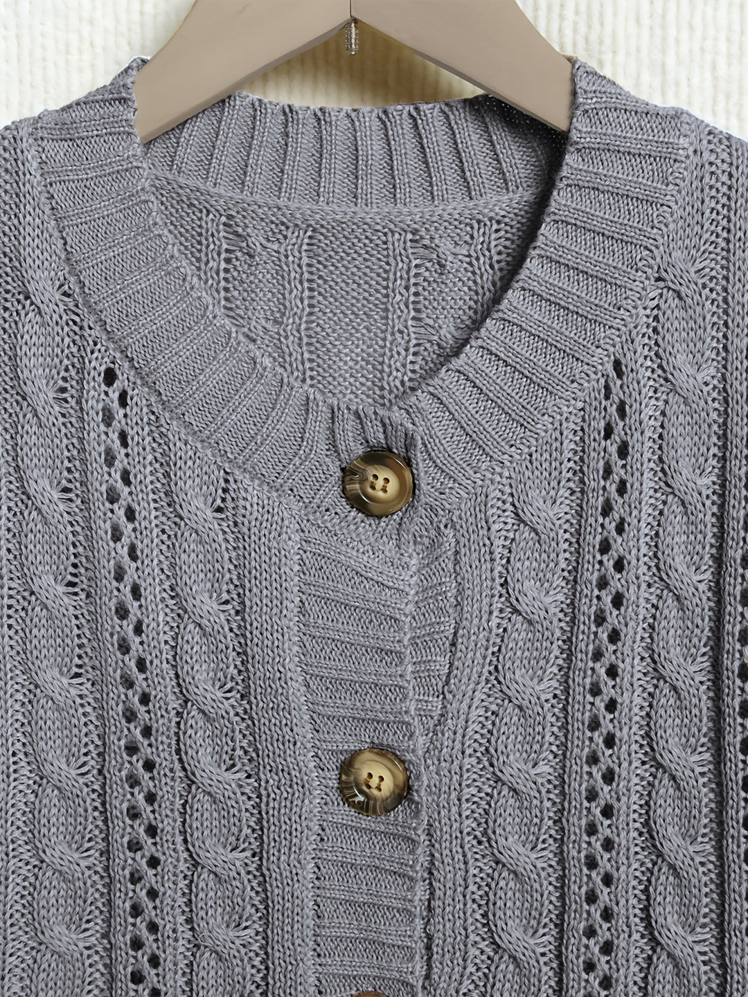 Maeve | Textured Cable-Knit Cardigan