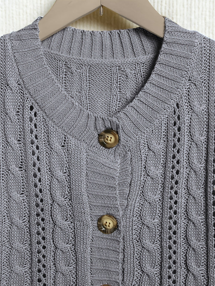 Maeve | Textured Cable-Knit Cardigan