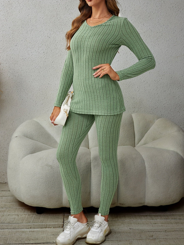 Marguerite | Ribbed Lounge Two-Piece Set