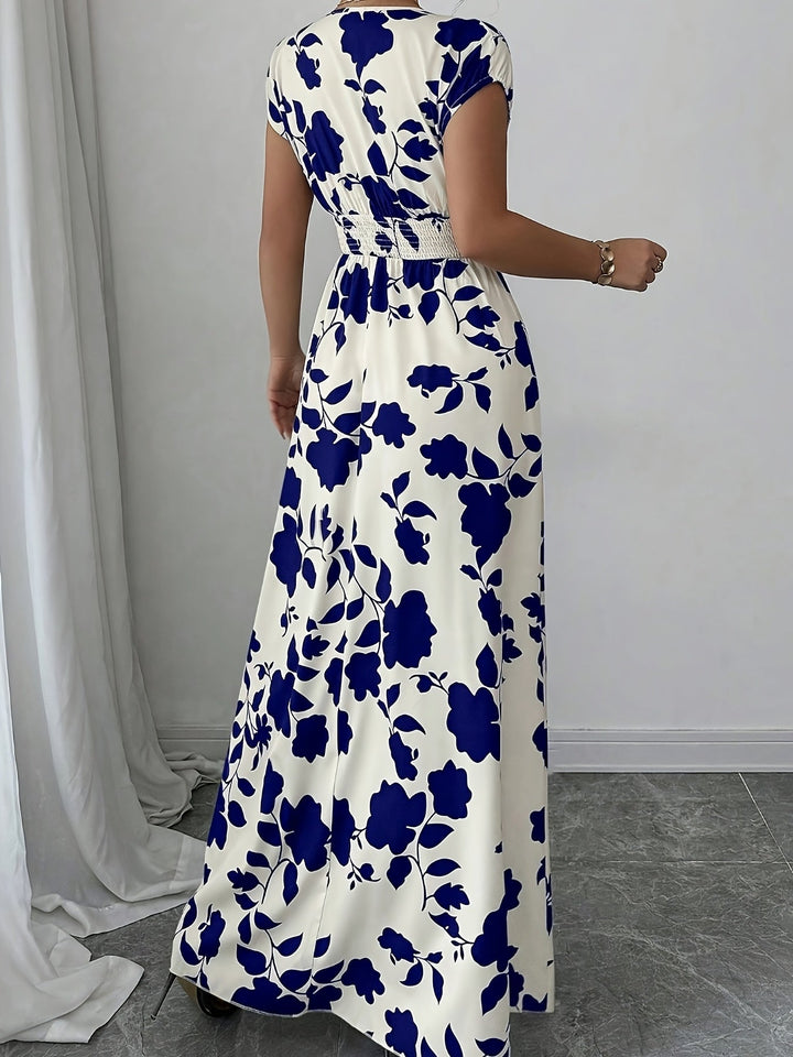 Isabelle | Floral V-Neck Maxi Dress