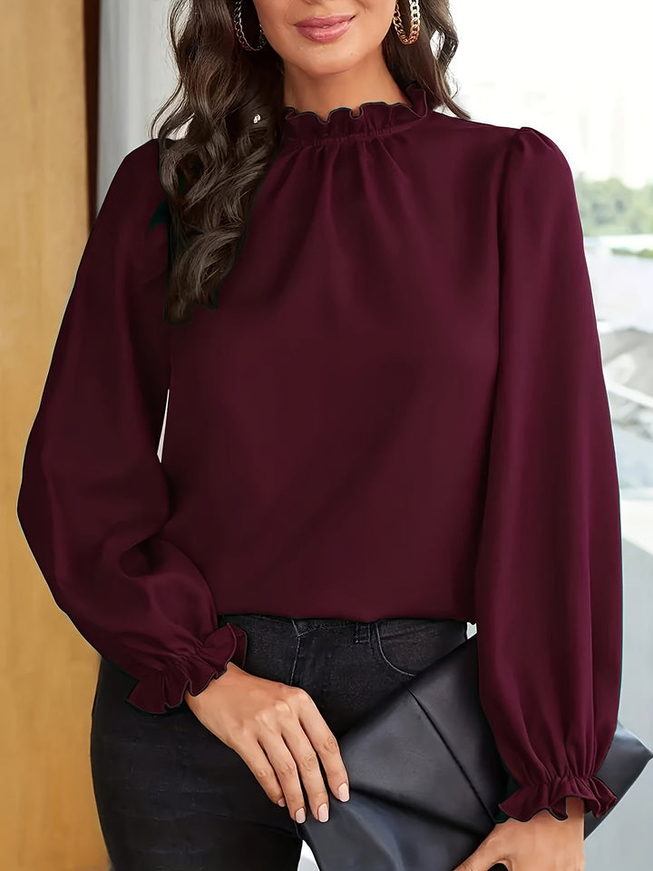 Estelle | Ruffle Collar Puff Sleeve Blouse