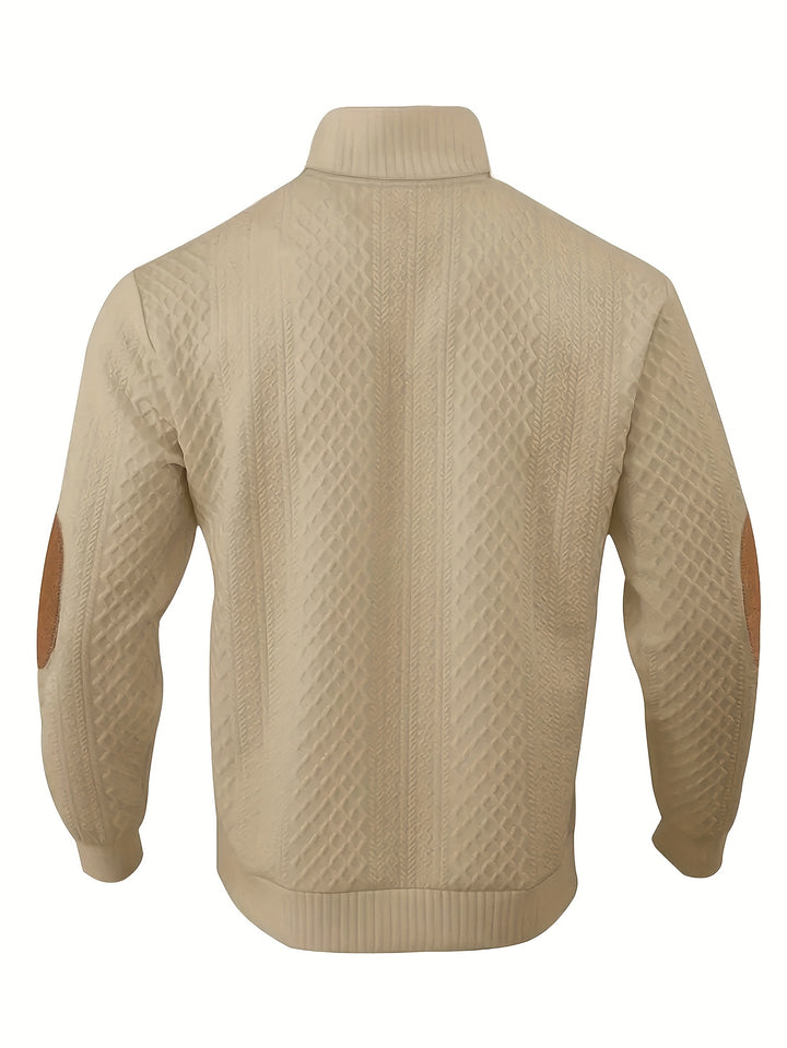 Alden | Stand Collar Textured Sweater