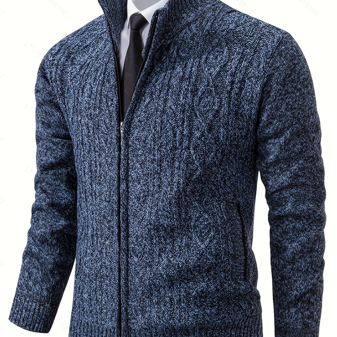 Warren | Textured Zip-Up Cardigan