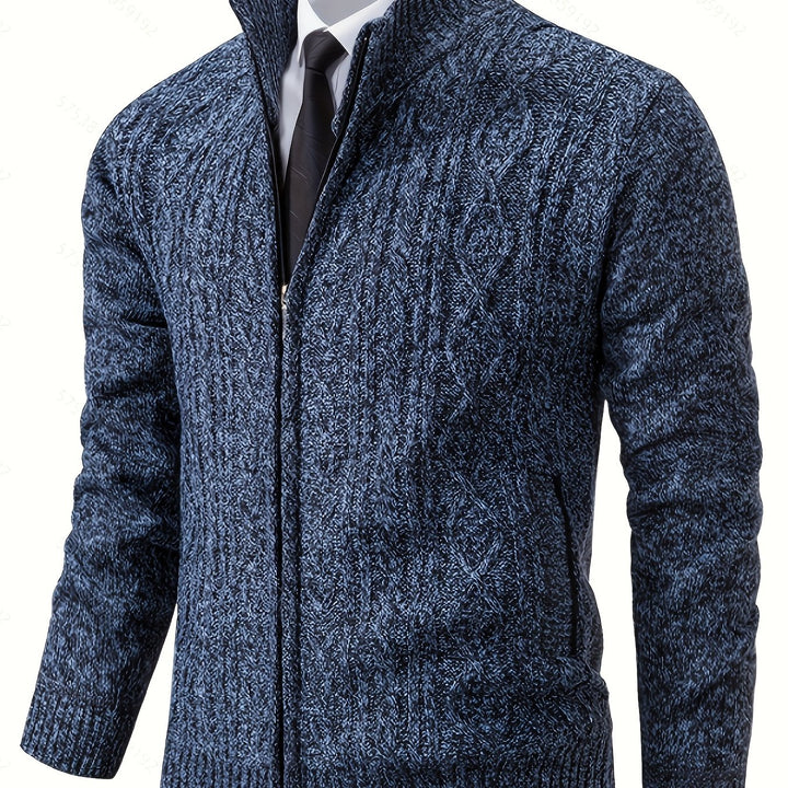 Warren | Textured Zip-Up Cardigan