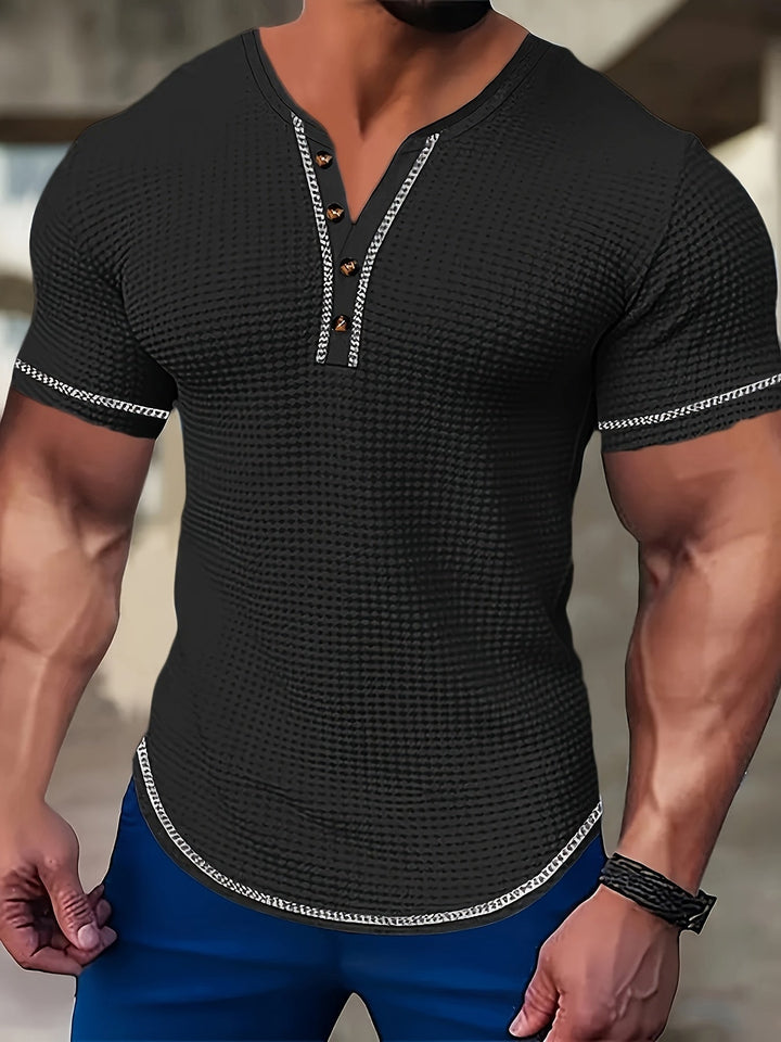 Sawyer | Textured Short Sleeve Henley