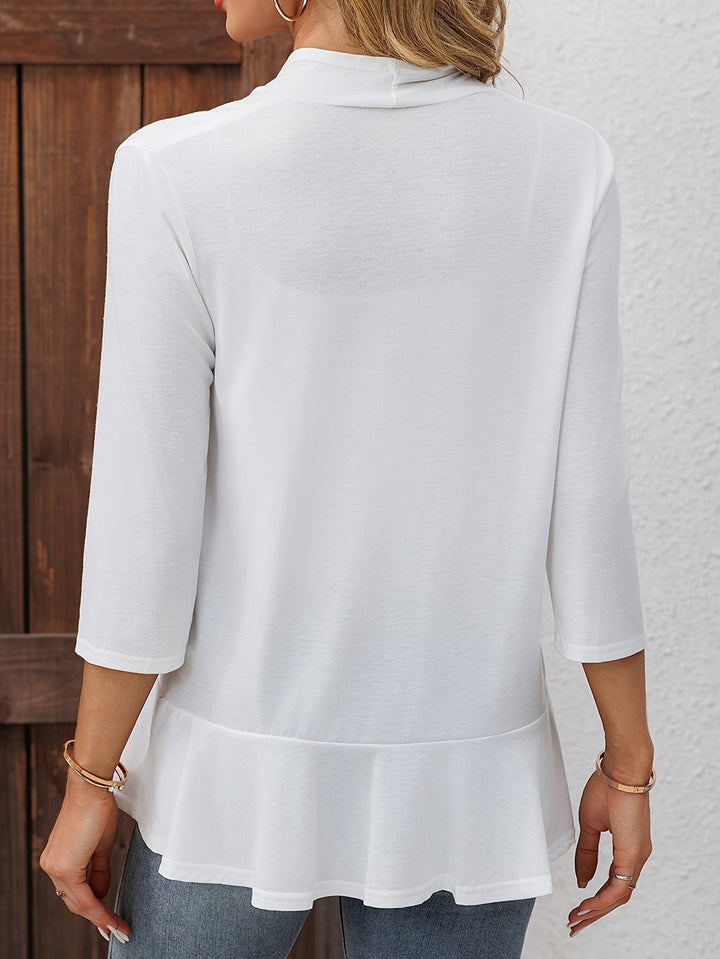 Fenella | Open-Front Ruffle Cardigan