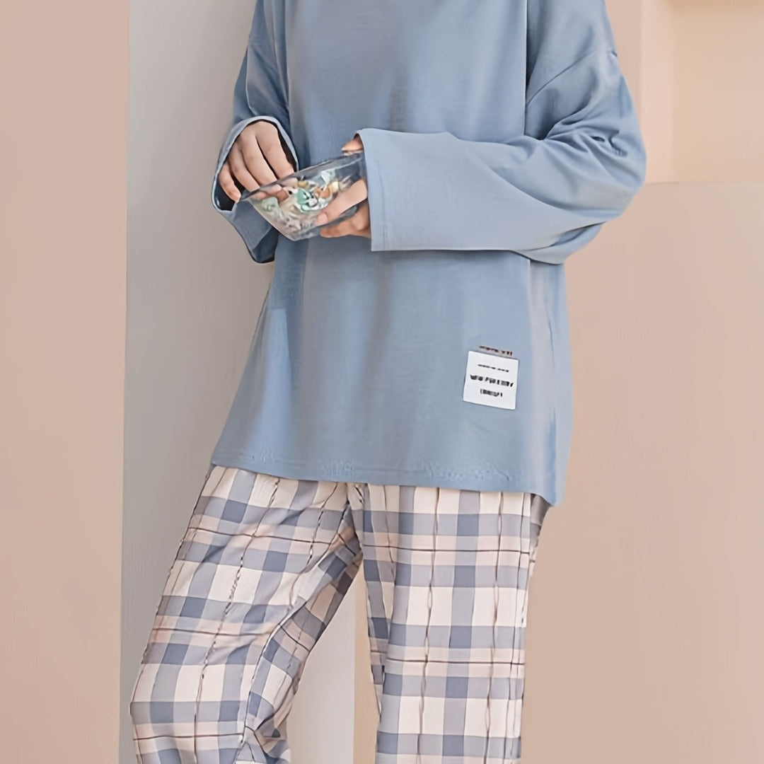 Annabel | Cozy Plaid Two-Piece Lounge Set