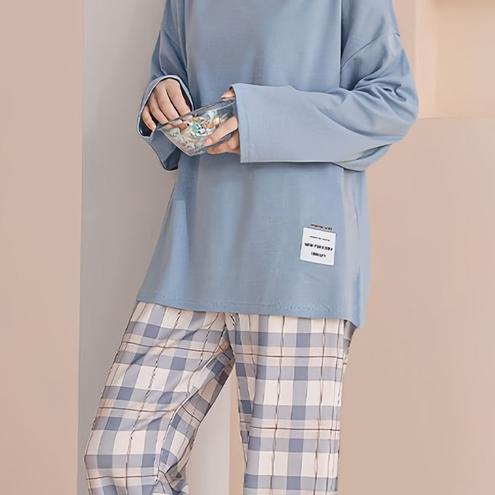 Annabel | Cozy Plaid Two-Piece Lounge Set