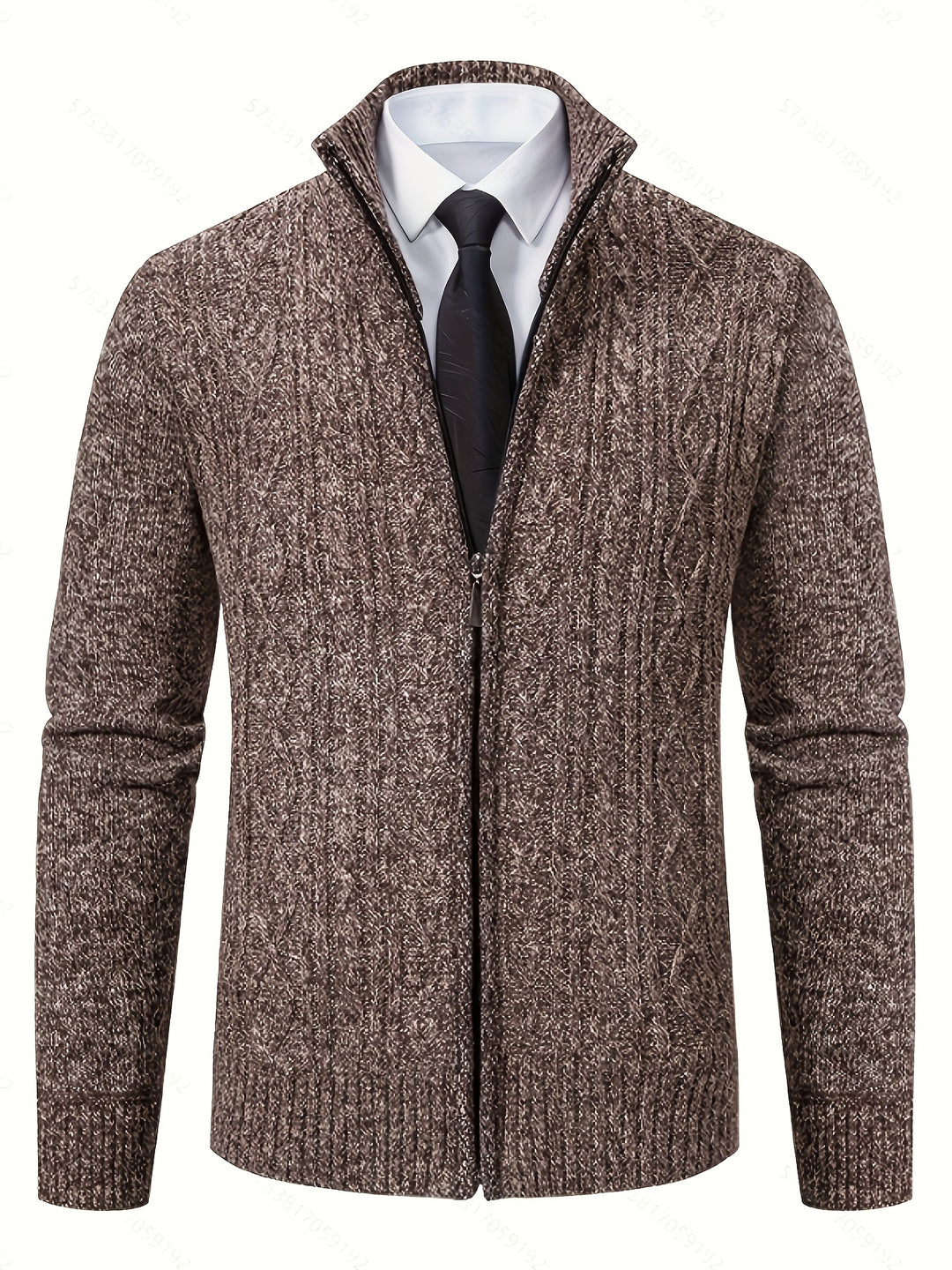Warren | Textured Zip-Up Cardigan