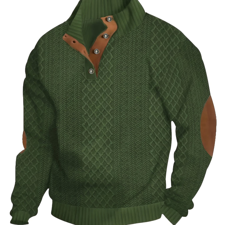 Sawyer | Textured Stand-Collar Sweater