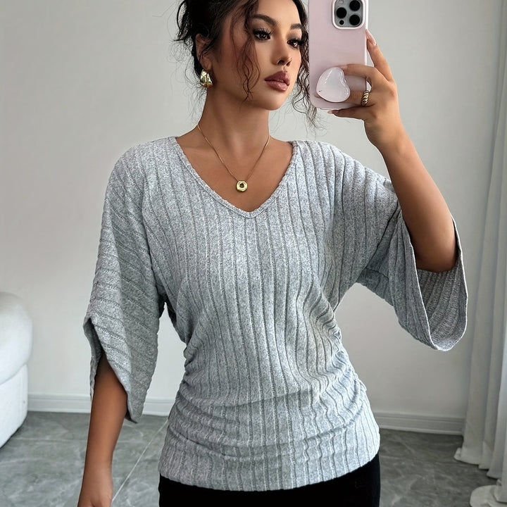 Marissa | Ribbed V-Neck Top