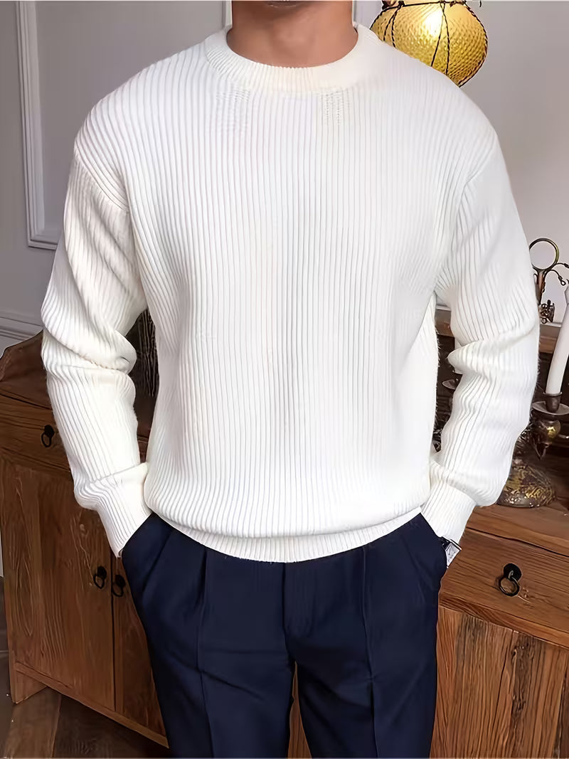 Madox | Knitwear Long Sleeve Ribbed Shirt