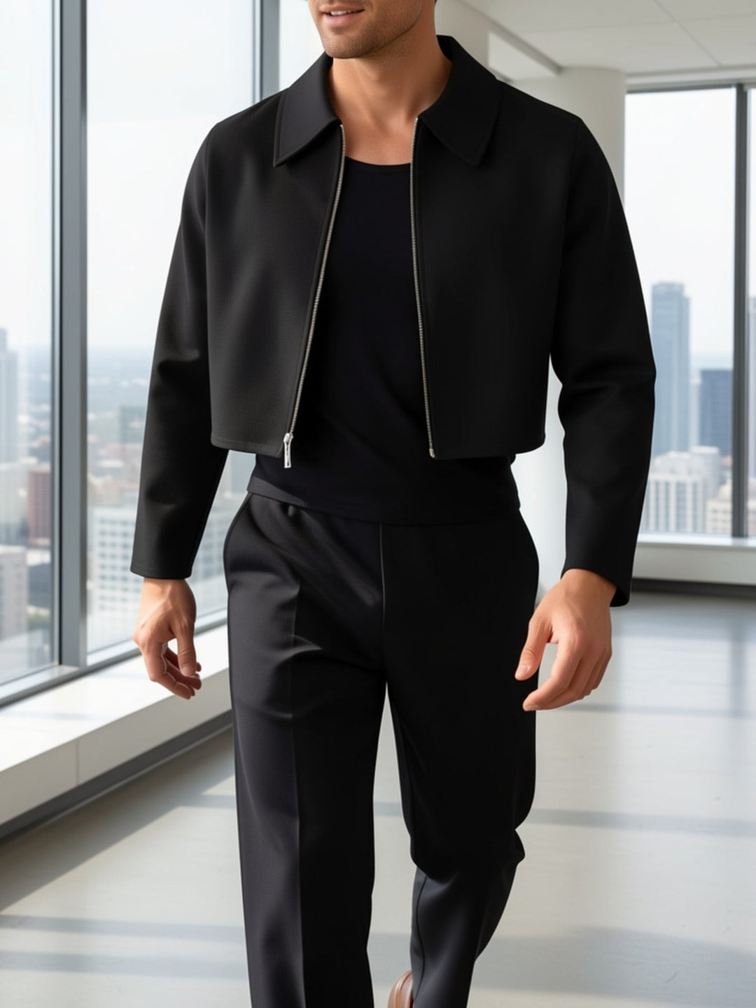 Quentin | Cropped Zip-Up Jacket