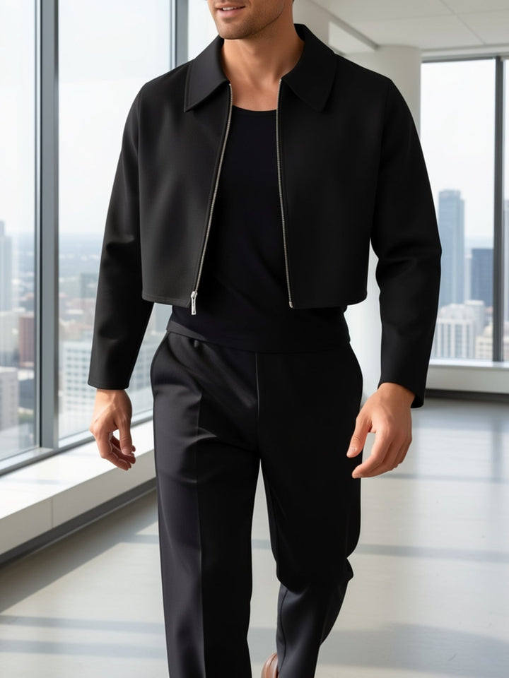 Quentin | Cropped Zip-Up Jacket