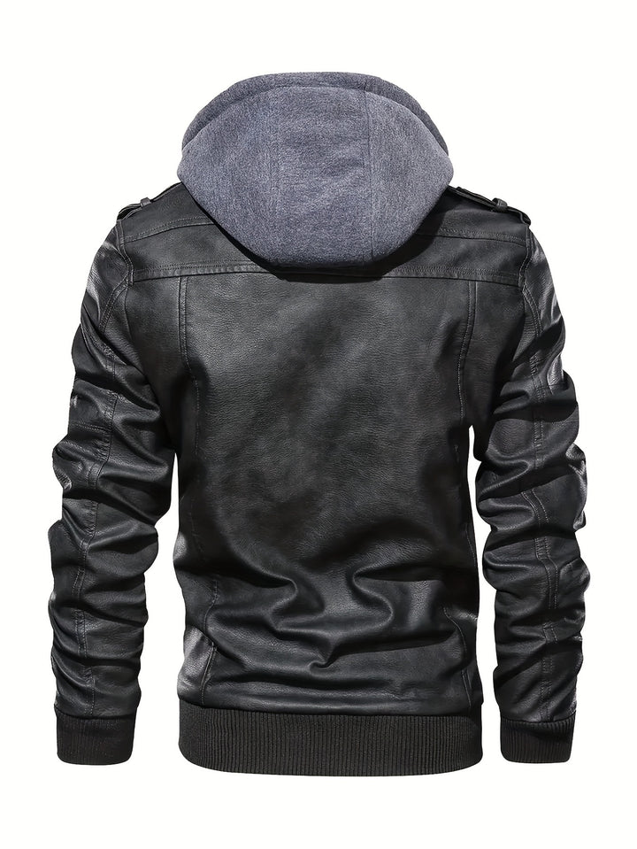 Rhys | Hooded Moto Jacket
