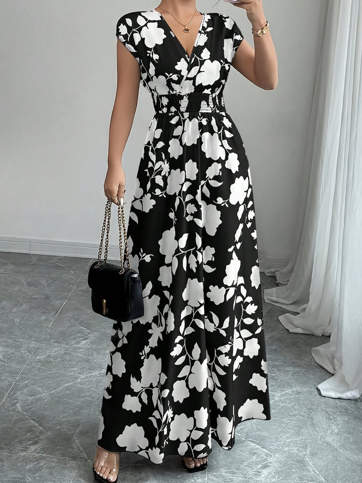 Isabelle | Floral V-Neck Maxi Dress