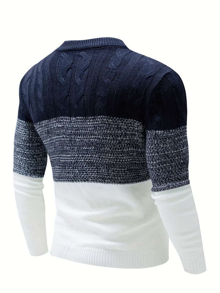Clayton | Colour-Block Crew Neck Sweater