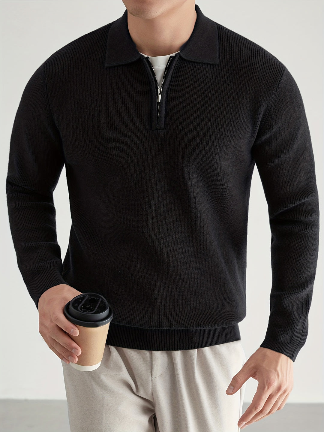 Theodore | Quarter-Zip Collared Sweater