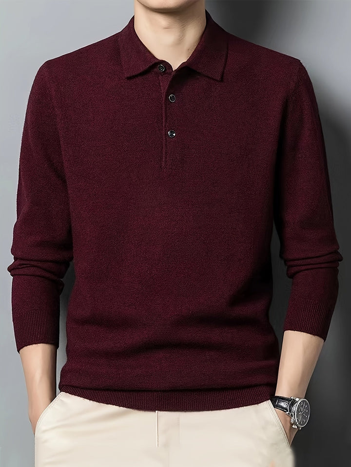 Wesley | Refined Collared Polo Sweater