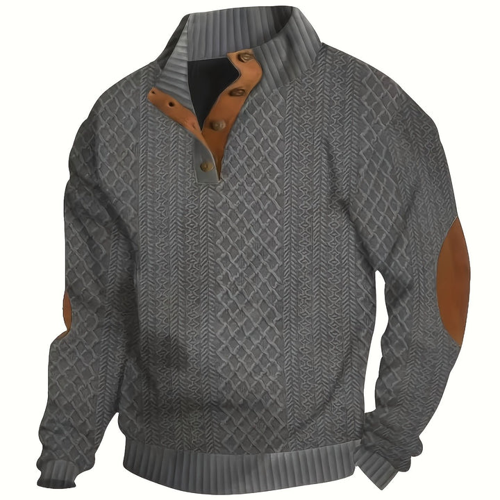 Sawyer | Textured Stand-Collar Sweater