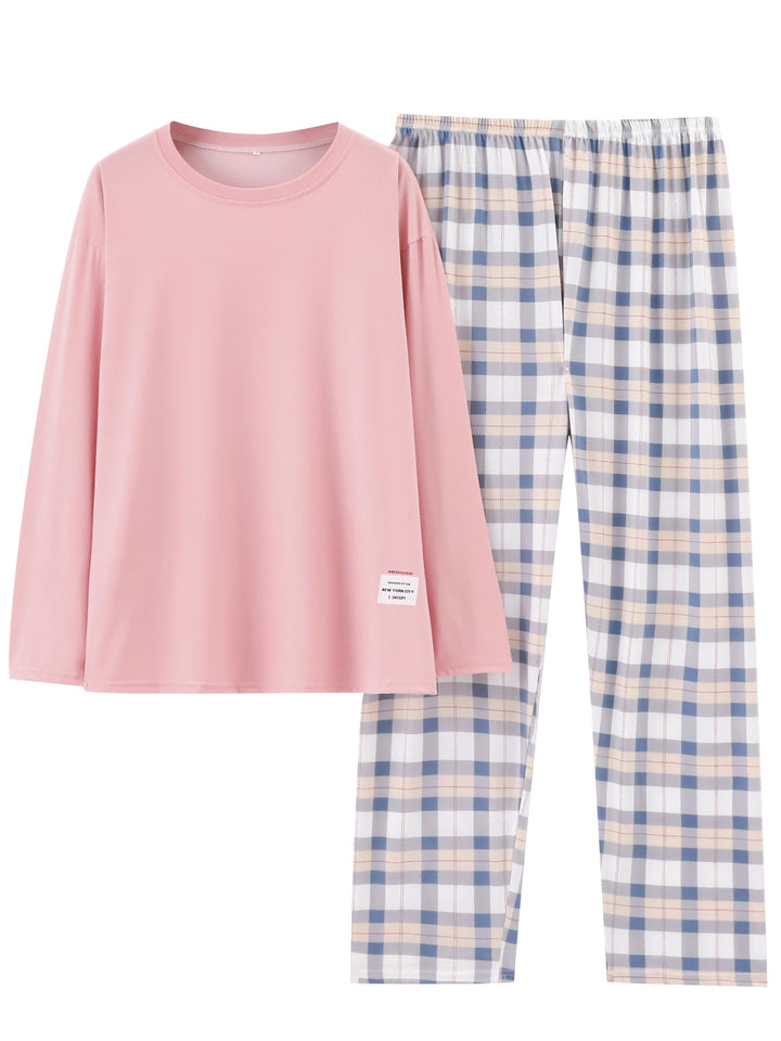 Annabel | Cozy Plaid Two-Piece Lounge Set